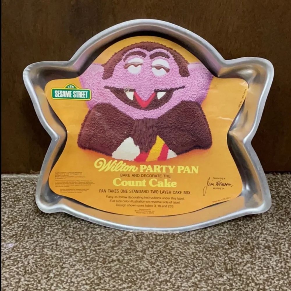 Vintage Sesame Street Wilton Party Pan Cake‎ Count Dracula